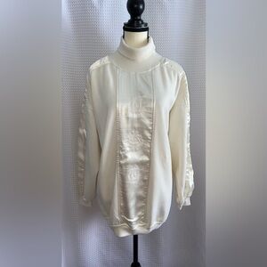 Women’s VINTAGE NORTHERN SPIRIT loose fit white‎ turtleneck sweater size Large